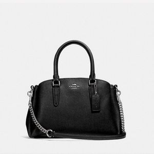COACH sage shoulder bag crossbody black silver.